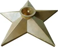 Звезда из листовой латуни Вечный огонь патина в Великом Новгороде (518525)