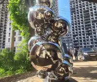 Скульптура из зеркальных шаров нержавеющая сталь (517531) поставка арт-объект в Великом Новгороде