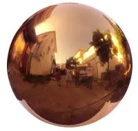 Шар полированный из меди (198300) монтаж - сфера арт-объект ø 1000 мм. пустотелая  в Великом Новгороде