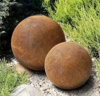 Шары сталь кортен 2 штуки декор (518937) ∅ 1,35 - 0,85 м. Великий Новгород