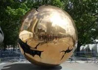 Полый шар из латуни полированный (198296) производство - сфера арт-объект ø 1000 мм. пустотелая  в Великом Новгороде