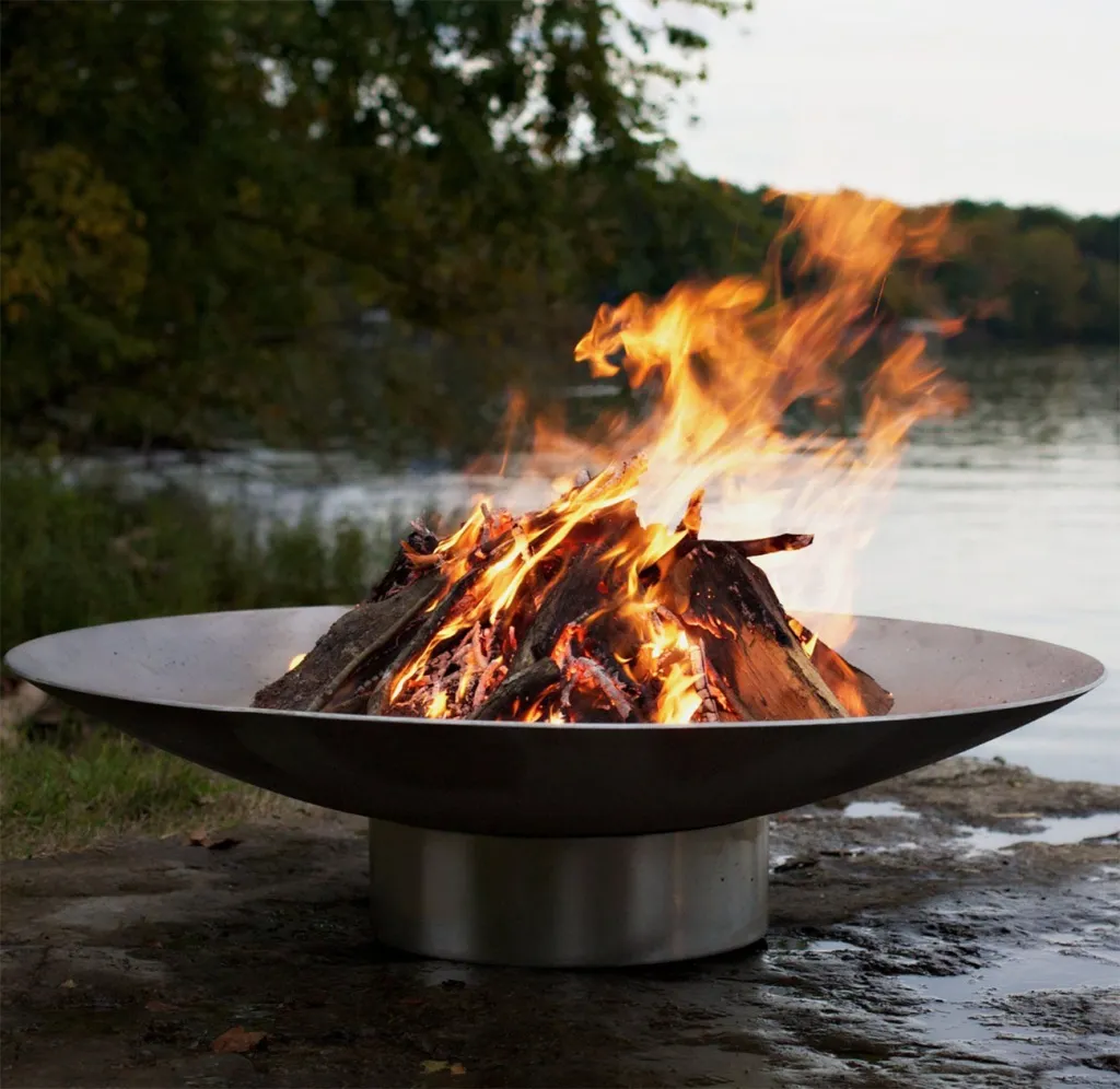 Кострище из нержавеющей стали купить в Великом Новгороде - диаметр чаши для разведения костра больше 1 метра 